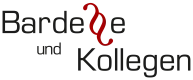 Logo von Dr. Bardelle und Kollegen in Rot und Schwarz mit Schriftzug.